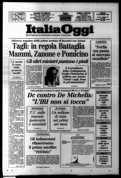 Italia oggi : quotidiano di economia finanza e politica